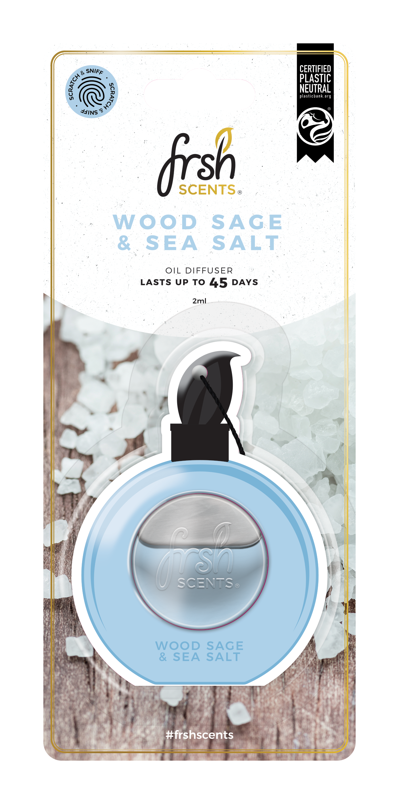 Automobilinis Kvapų Gaiviklis - WOOD SAGE & SEA SALT