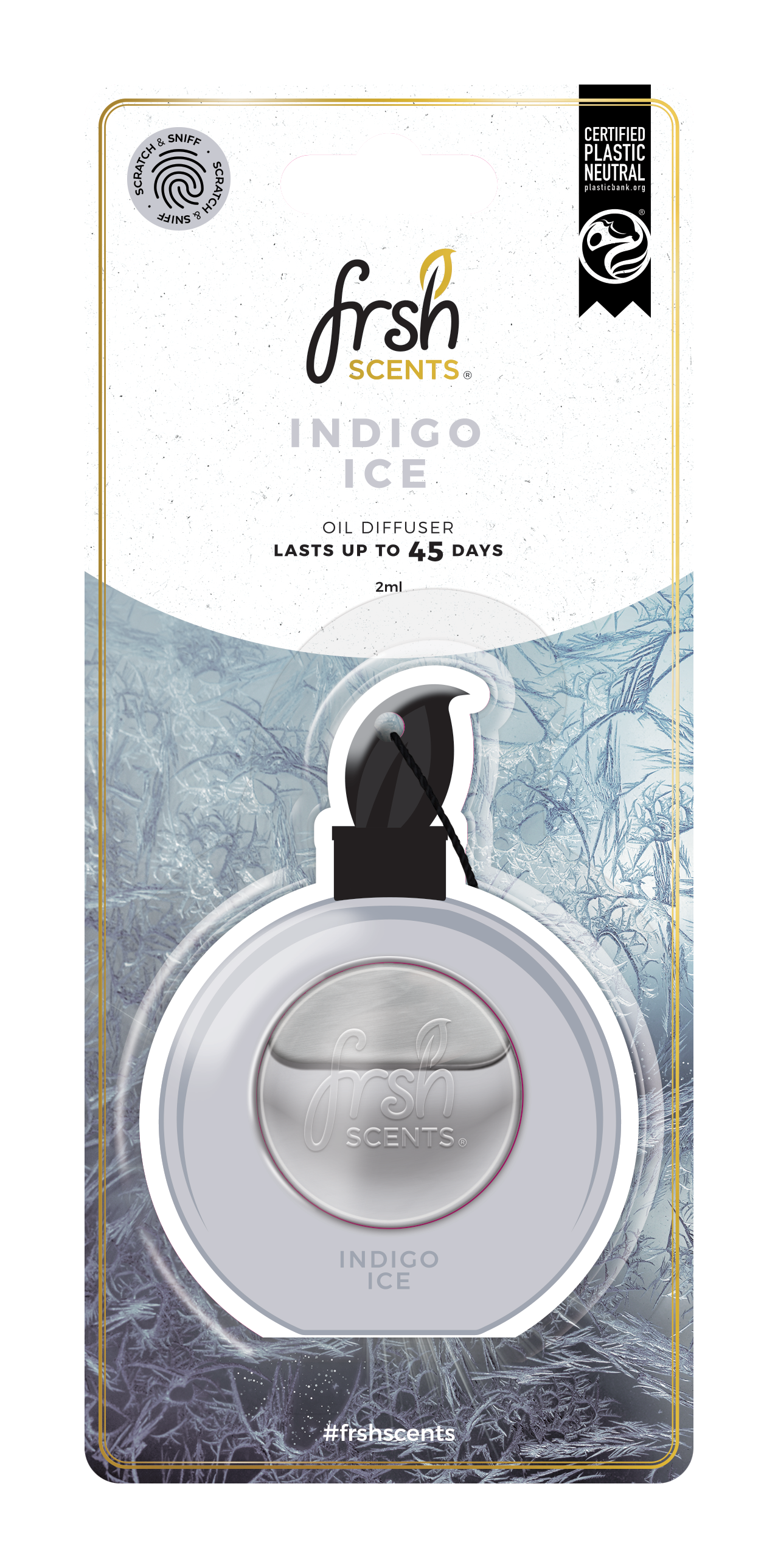 Pakabinami kvepalai automobiliui Indigo Ice - Eli Aroma Baltic
